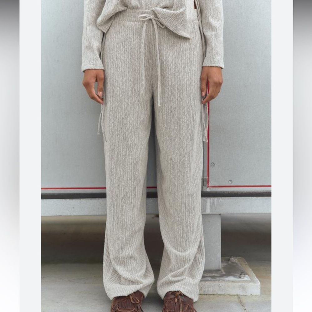 Zara Cream Wide Leg Pants